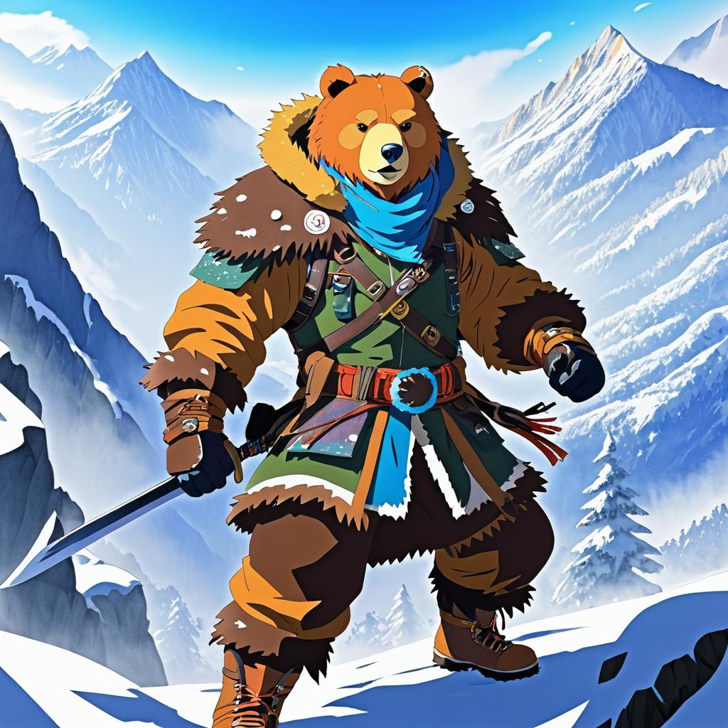 Brave Adventurer with Bear Spirit