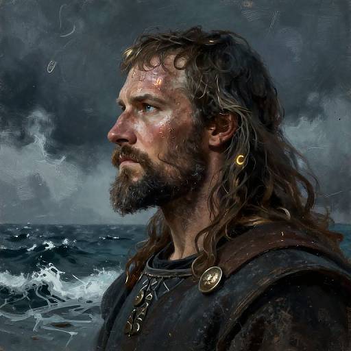 Leif Erikson Legendary Norse Explorer Portrait
