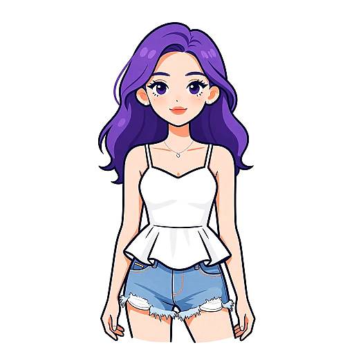 Casual Summer Style Woman Portrait