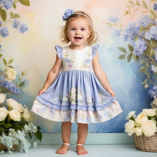 Whimsical Toddler in High Fashion Style
