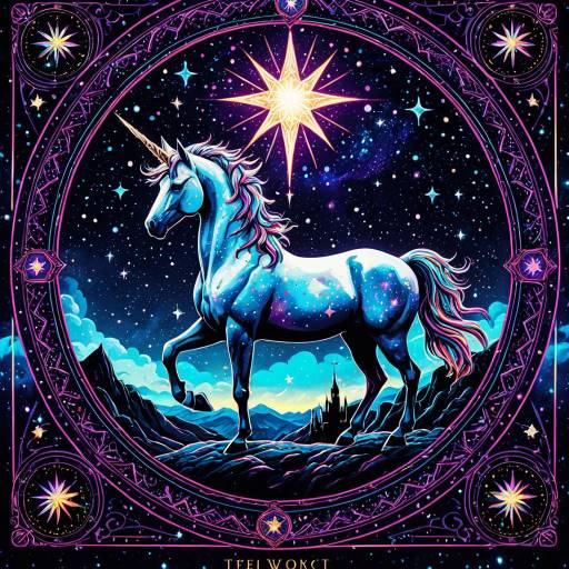 Celestial Unicorn Tarot Card