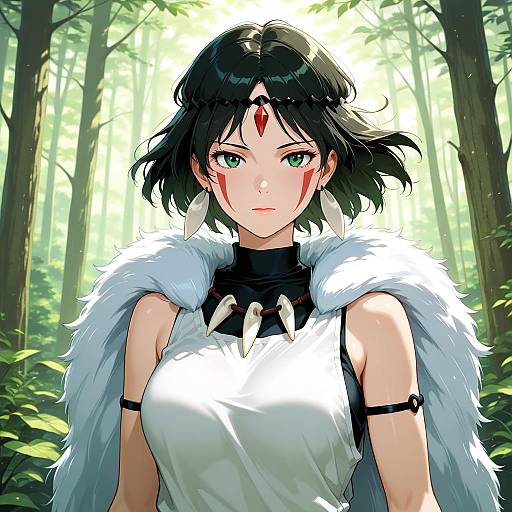 Enchanting Ghibli-Inspired Forest Scene