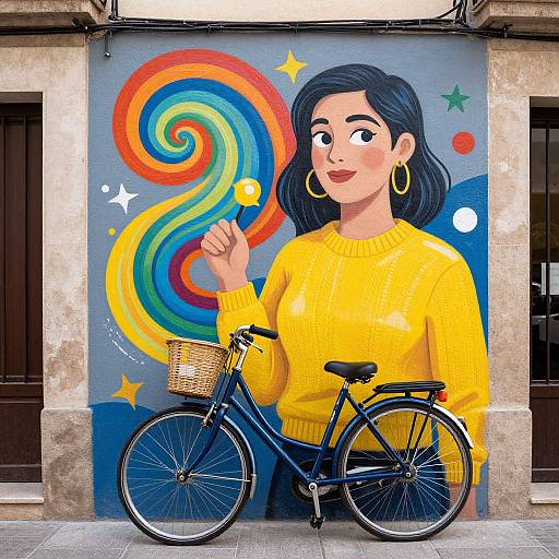 Bicycle by Vibrant Valencian Mural