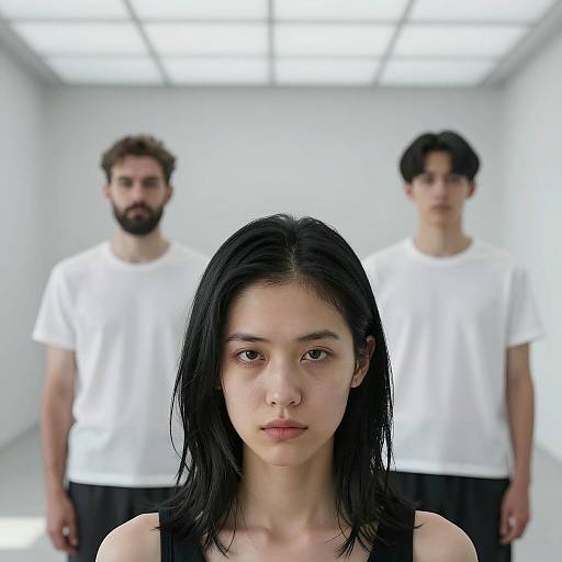 Intense Portrait in Shadowed Room