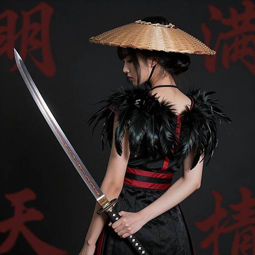 Mysterious Figure in Striking Attire