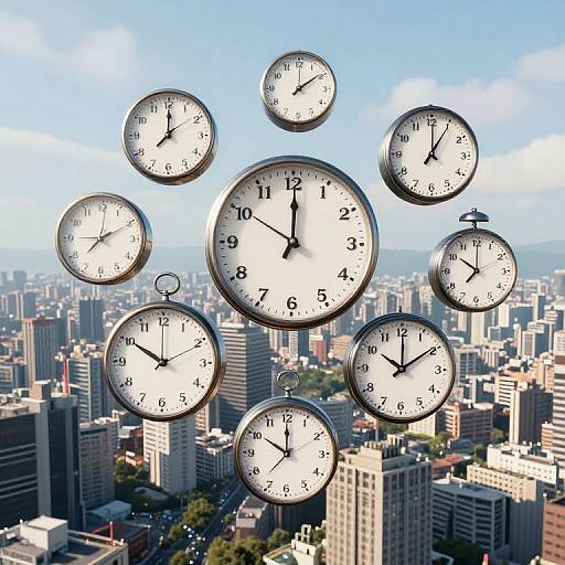 Floating Clocks Over Parallel City