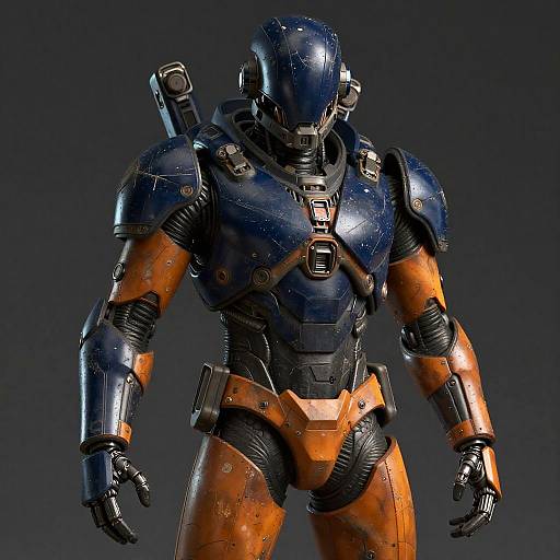 Dystopian Exoskeleton Soldier Portrait