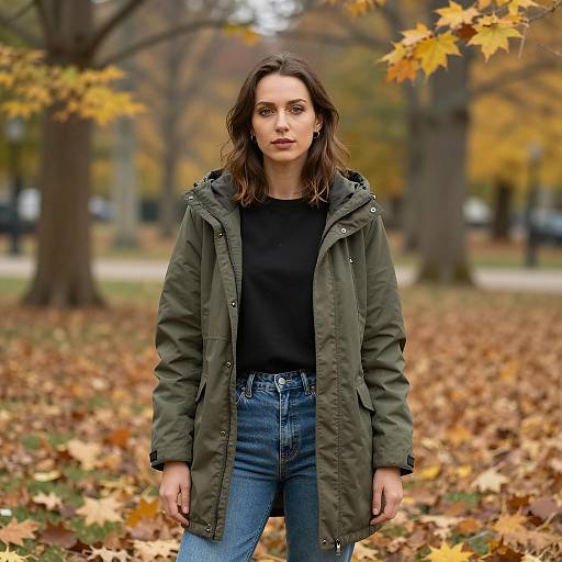 Woman in Park During Autumn