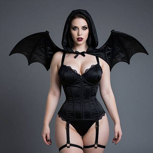 Gothic Vampire Woman in Corset