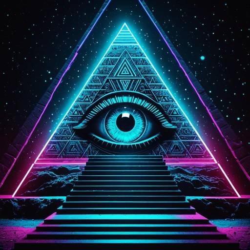 Mystical All-Seeing Eye and Pyramid