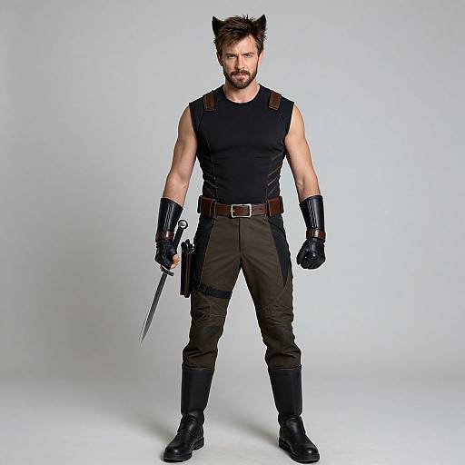 Realistic Wolverine Costume Portrait