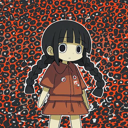 Illustration of Monoe, yume nikki in the style of Takase muh