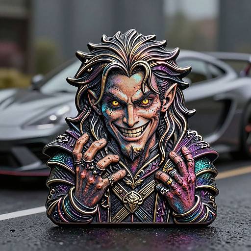 Detailed Line Art of Mischievous Kender