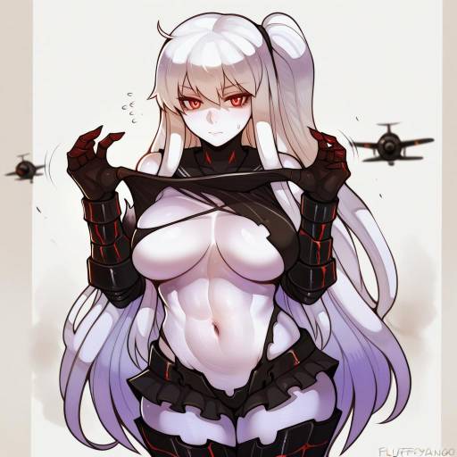 Illustration of Aircraft carrier princess, kantai collection in the style of Fluffydango