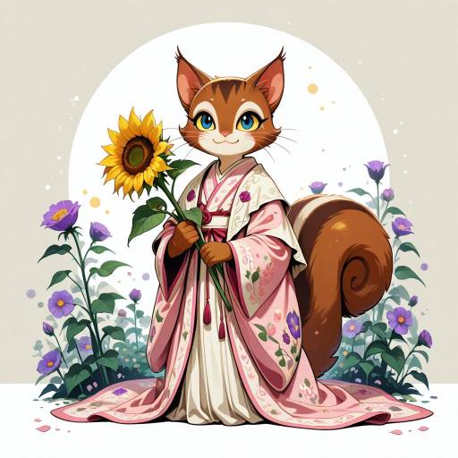 Charming Squirrel Character Illustration
