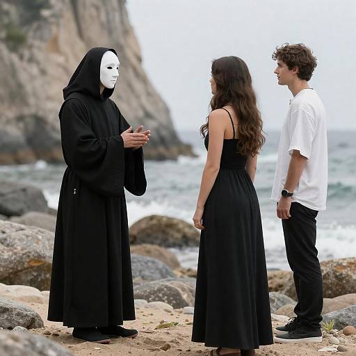 Surreal Scene with Little Mermaid Characters