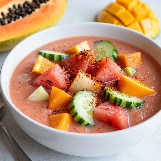 Mexican Gazpacho Tropical Fruit Salad