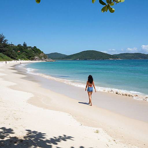 Woman Silhouette on Los Frailes Beach