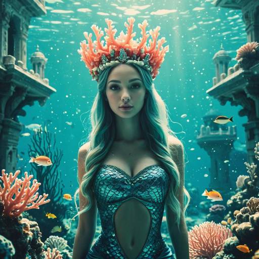 Mermaid Princess in Dreamy Underwater Palace