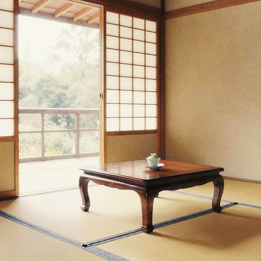 Traditional Japanese Tea House Interior