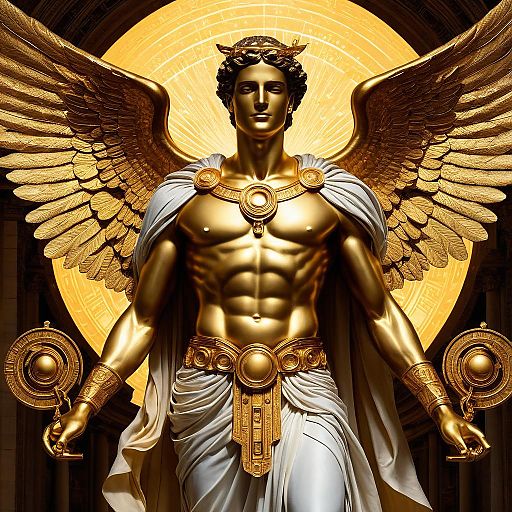 Celestial Hermes in Lavish Temple