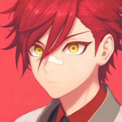 Illustration of Aizen kunitoshi, touken ranbu in the style of Uni (plastic girl)