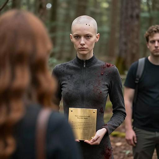 Forest Encounter with Surreal Characters