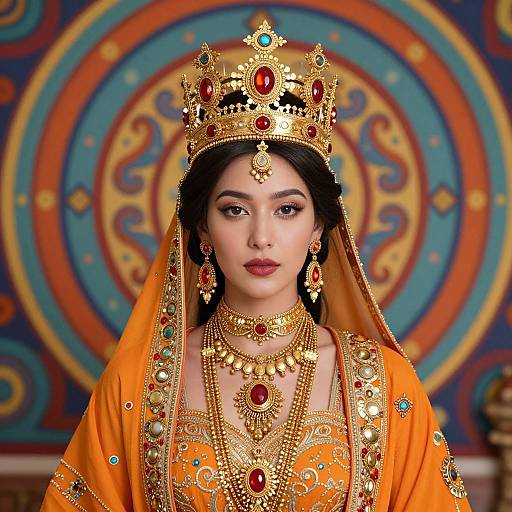Regal Woman with Ornate Jewelry