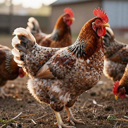 Vibrant Featherless Chicken Anatomy Study