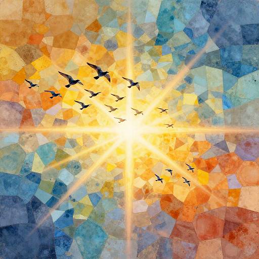 Vibrant Abstract Symbolism of Hope