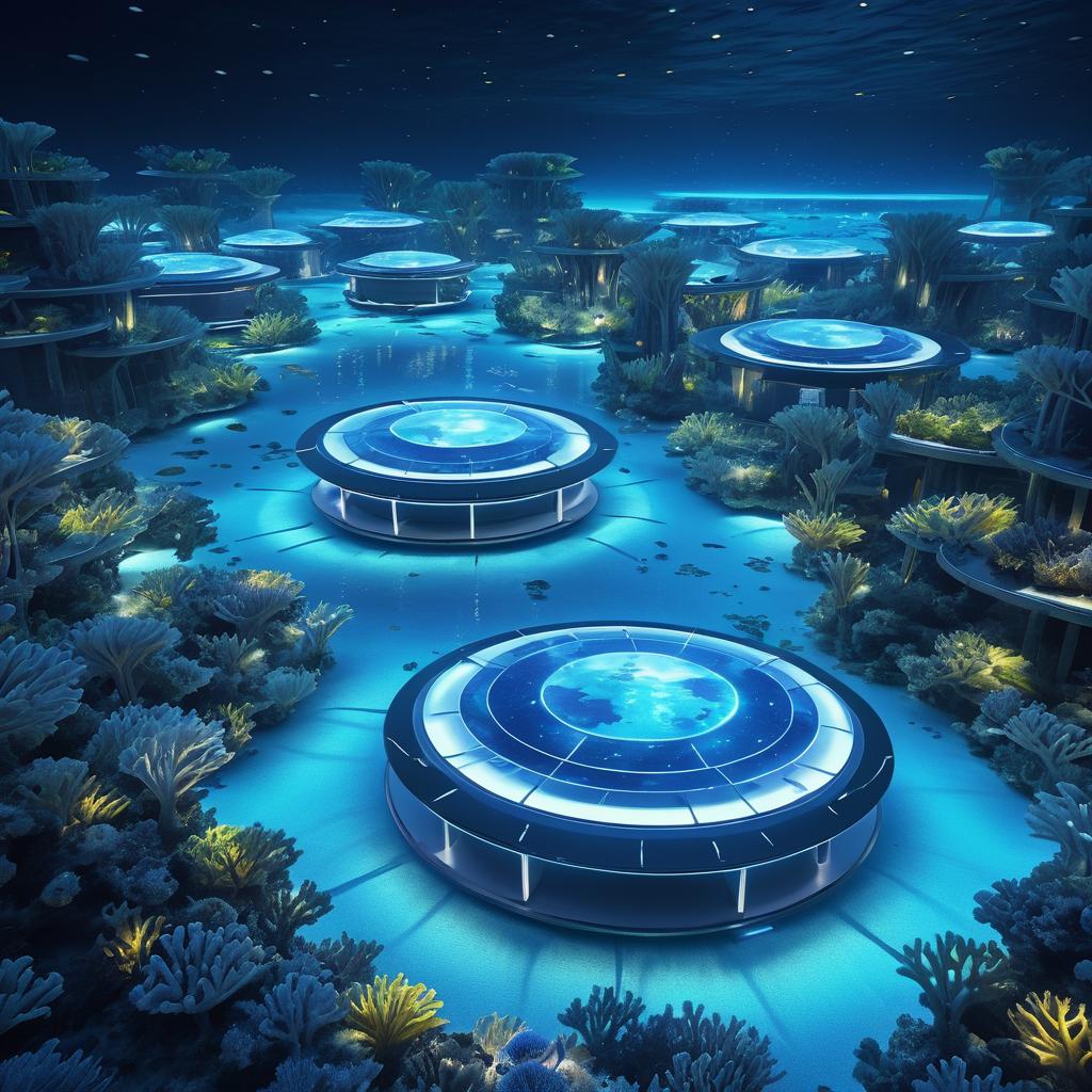 Futuristic Aquatic Research Stations on Coral Reef