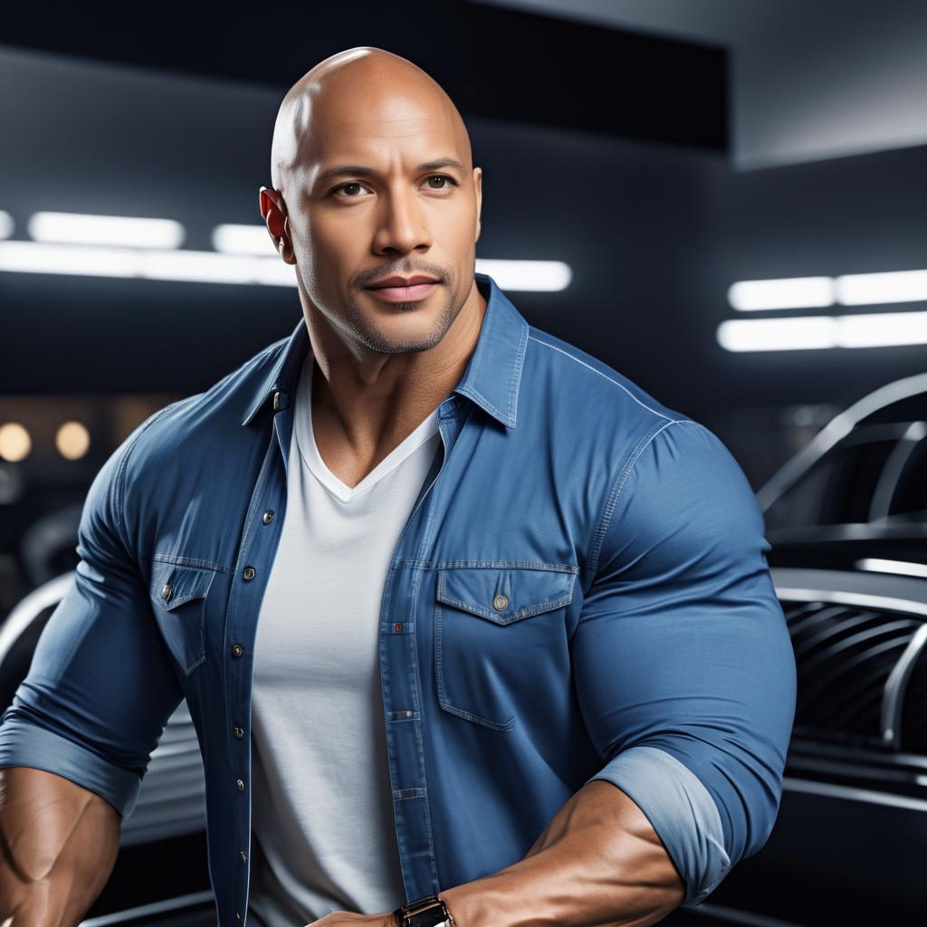 Dwayne Johnson in Cinematic Casual Wear