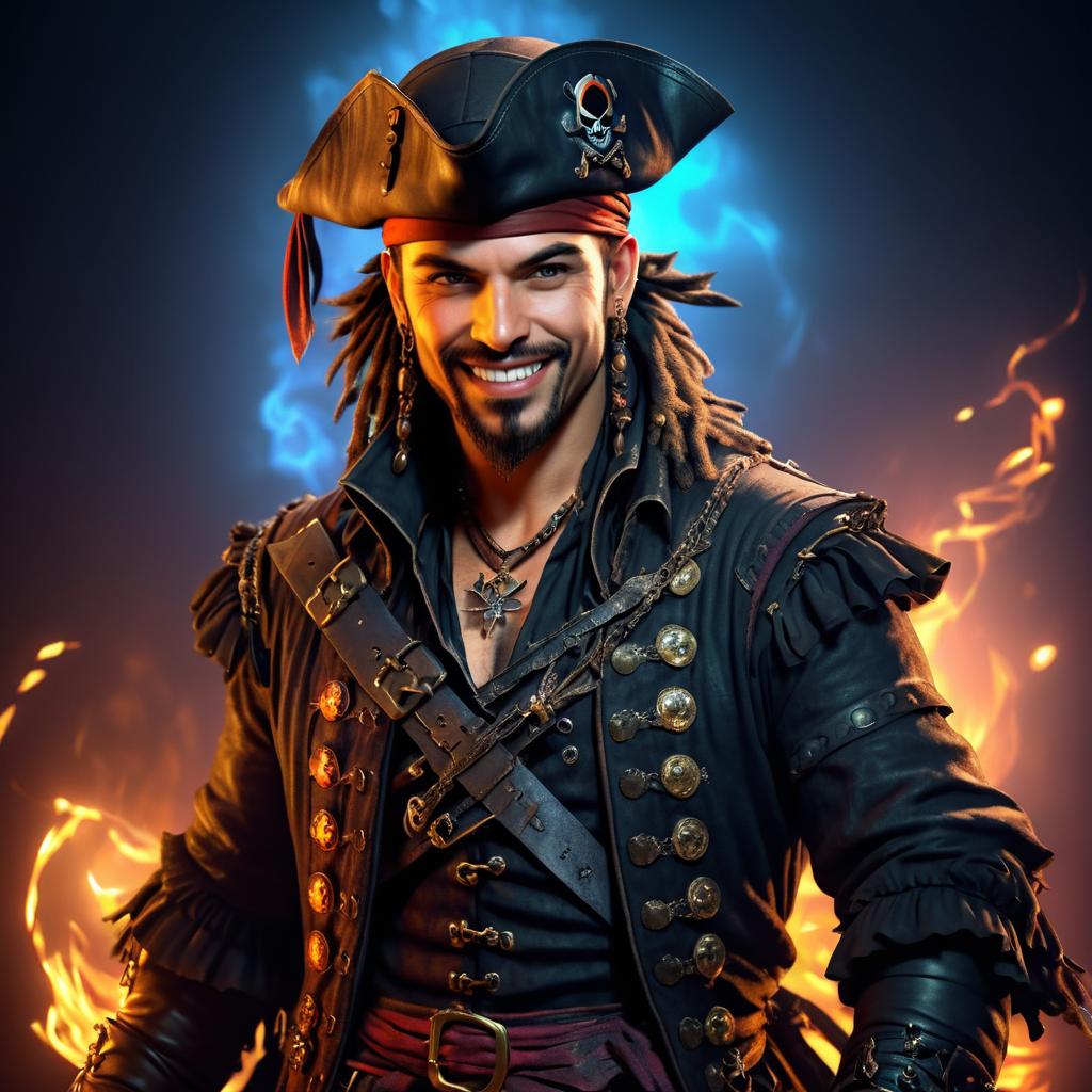 Rebellious Fantasy Pirate Portrait