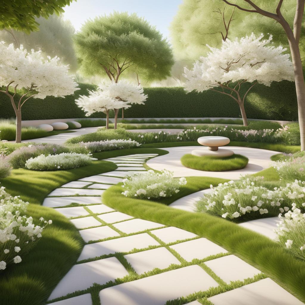 Elegant Tranquil Meditation Garden Design