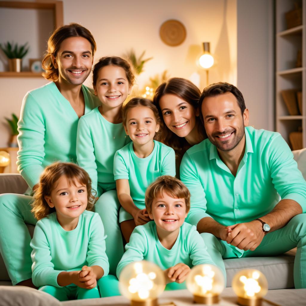 Heartwarming Family Moments in Mint Coziness