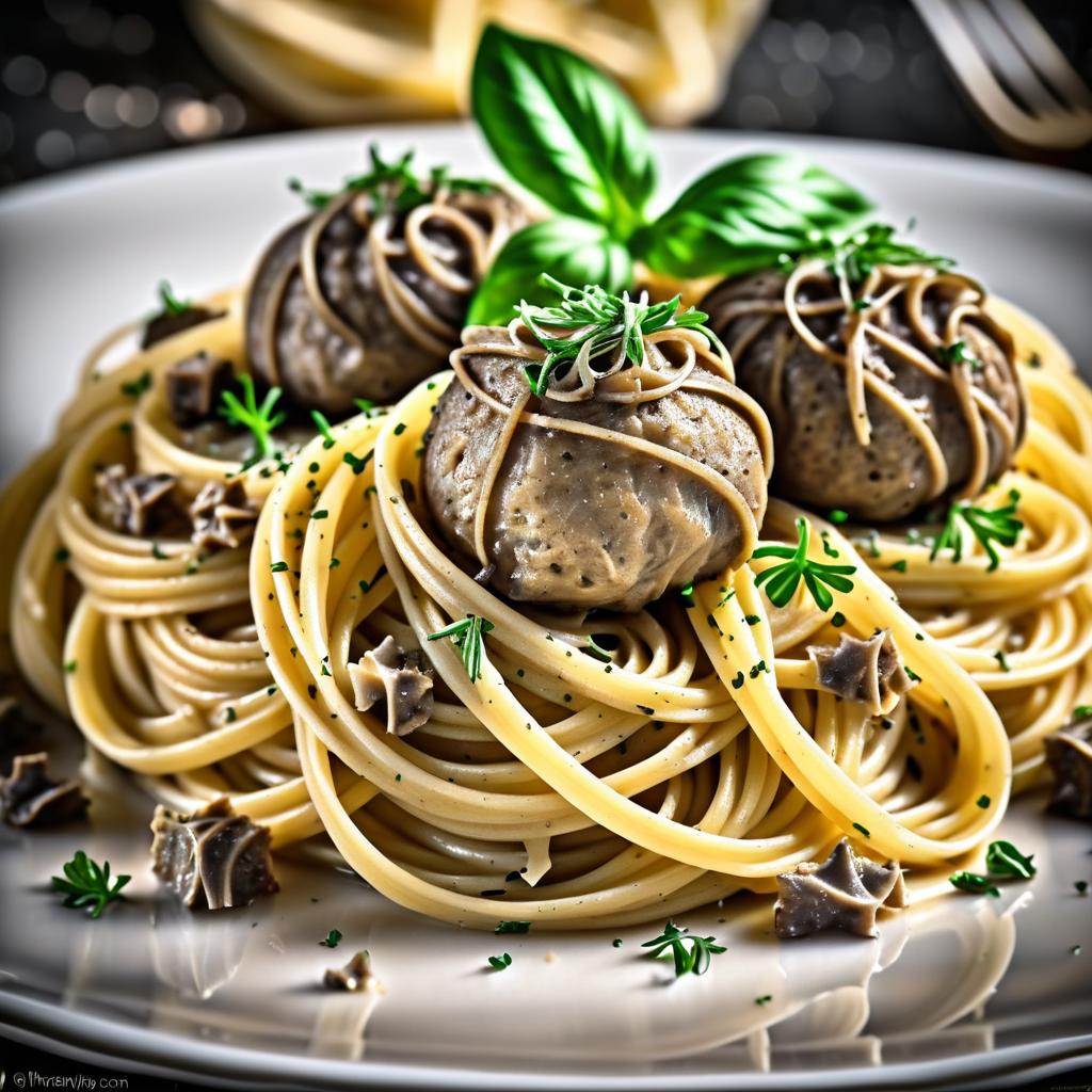 Vibrant HDR Truffle Pasta Photography