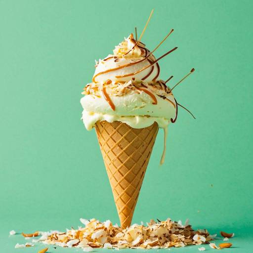 Playful Butterscotch Ice Cream Delight