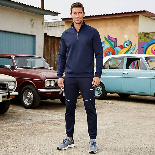 Sporty Luxury Man in Vintage Urban Setting