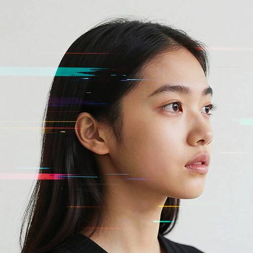 Dynamic Glitch Portrait with AI Art