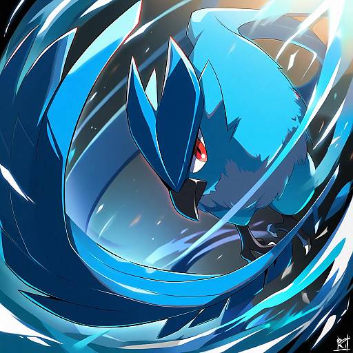 Illustration of Articuno, pokemon in the style of Kisaragi zwei