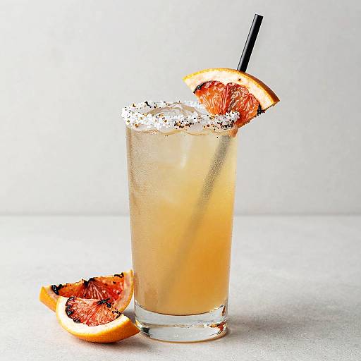 Smoky Mezcal Paloma in Minimalist Style