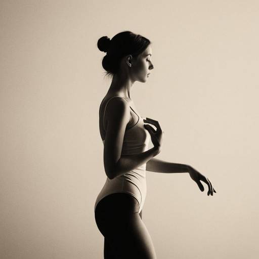Elegant Ballet Dancer Silhouette in Sepia