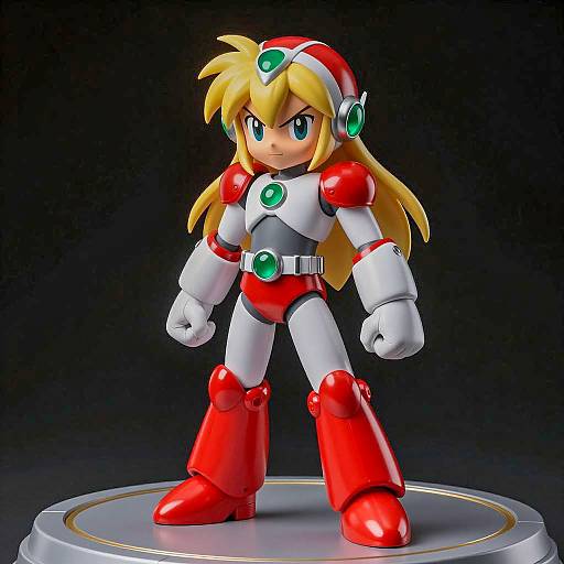 Epic Mega Man Illustration with Blonde Hair