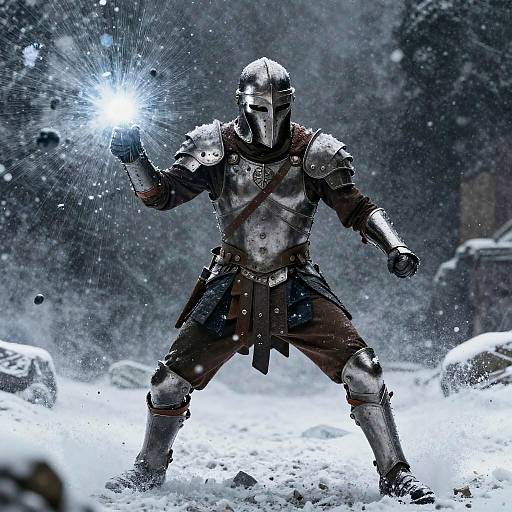 Hailstorm Gladiator in Icy Battlefield