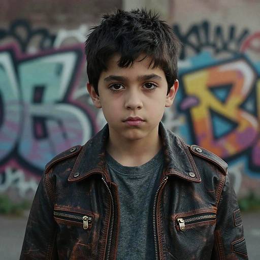 Cinematic Portrait of Vintage Urban Boy