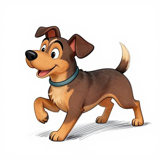 Playful Pinscher Dog Illustration