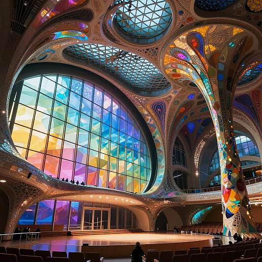 Futuristic Frank Lloyd Wright Concert Hall