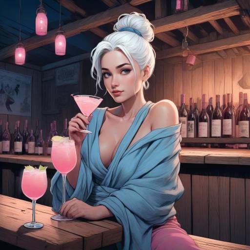 Stylized Comic Art of a Woman