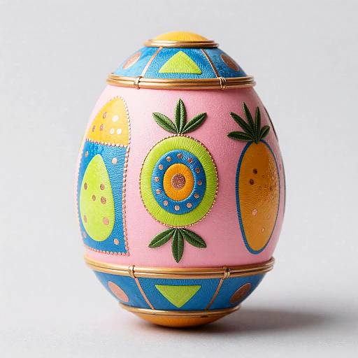 Funereal Vibrant Easter Egg on Pink