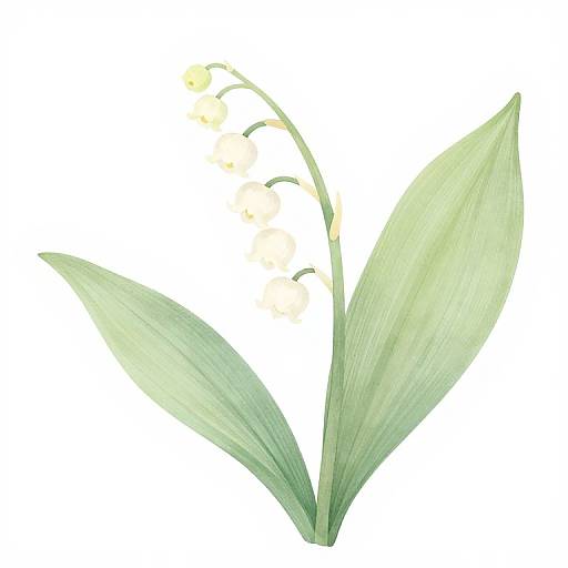 Delicate Lily of the Valley Illustration